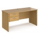 Maestro Panel End 600mm Straight Desk with Two Drawer Pedestal